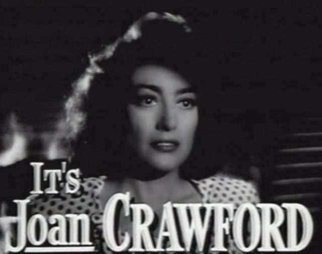Crawford in the trailer for “Mildred Pierce” (1945)