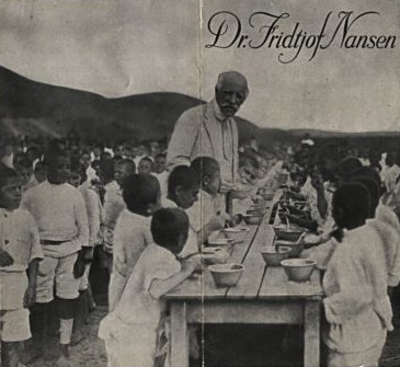 Fridtjof Nansen among orphaned Armenian boys at a summer camp near Gyumri in 1925