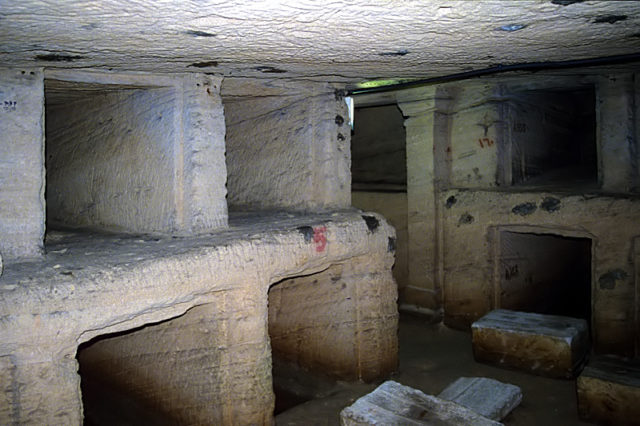 Graves in the catacombs, Kom el-Shuqafa, Alexandria, Egypt Author: Roland Unger CC BY-SA 3.0