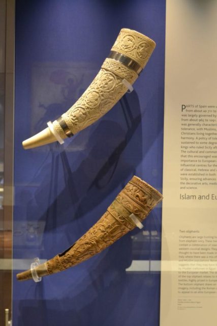 Drinking Horns on display at the British Museum