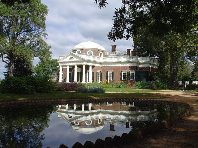 Monticello, the home of Thomas Jefferson. Author: Matt Kozlowski. CC BY 2.5.