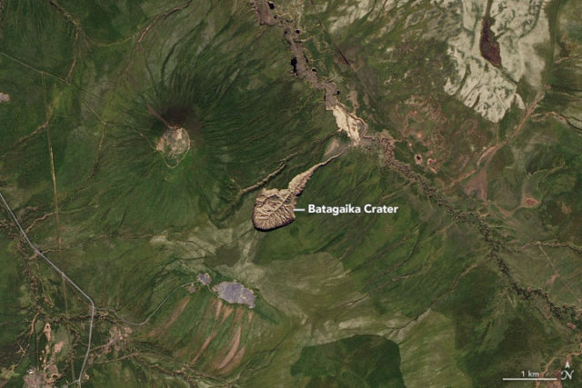 Batagaika crater, 2016