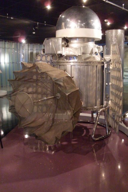 Full-scale model of the Venera 1 in the Memorial Museum of Cosmonautics