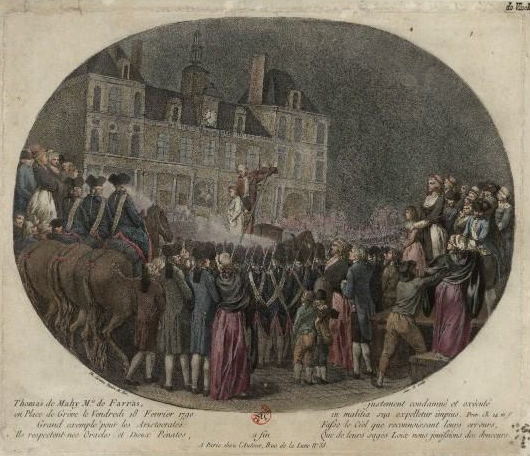 The execution of the Marquis de Favras on February 19, 1790 in Paris