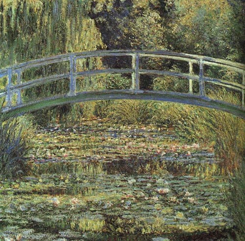 The water lily pond in Monet’s garden at Giverny shown in “The Waterlily Pond” (1899)