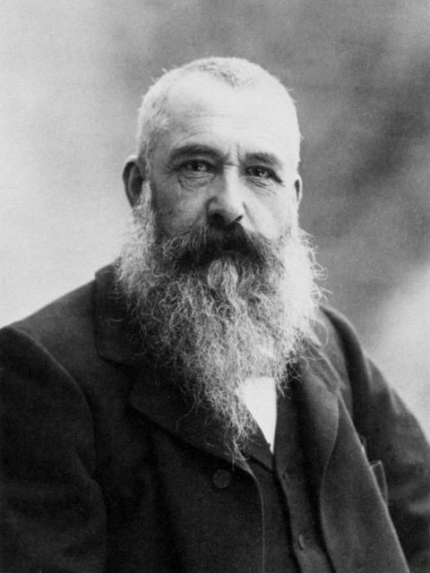 Portrait photograph of the French impressionist painter Claude Monet