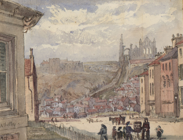 Painting of the town of Whitby from 1861