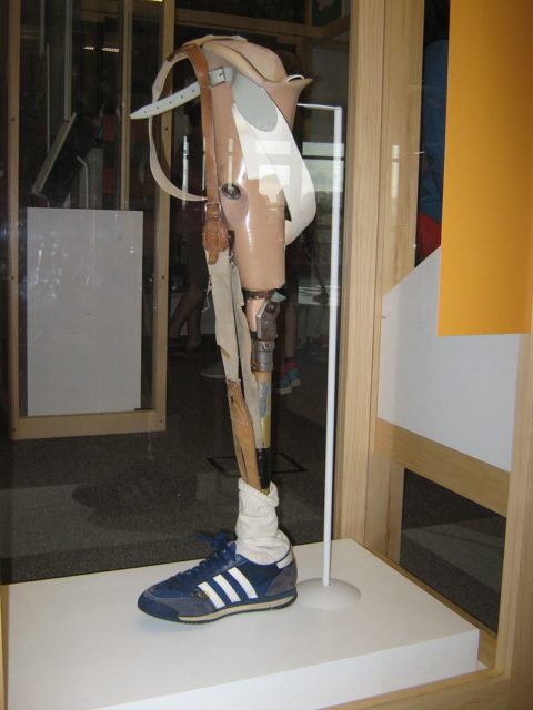 Fox’s favorite prosthetic leg that he used during his Marathon of Hope