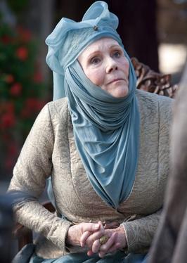 Promotional photo of Diana Rigg as Olenna Tyrell on Game of Thrones Copyright owner HBO