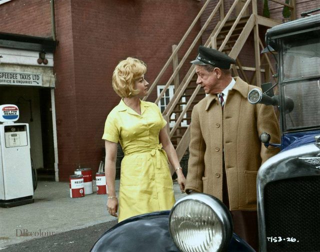 Liz Fraser and Sidney James in ‘Carry on Cabby’ (1963)(Colour by Doug)