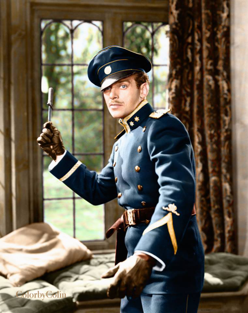 Douglas Fairbanks Jr as Rupert of Hentzau in ‘The Prisoner of Zenda’ (1937)(Color by Colin)