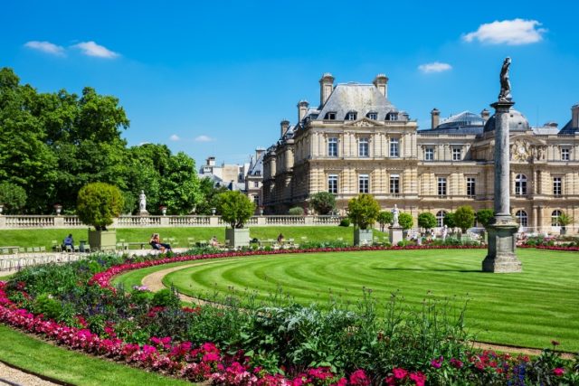 The Luxembourg Palace in Luxembourg Gardens, Paris, France