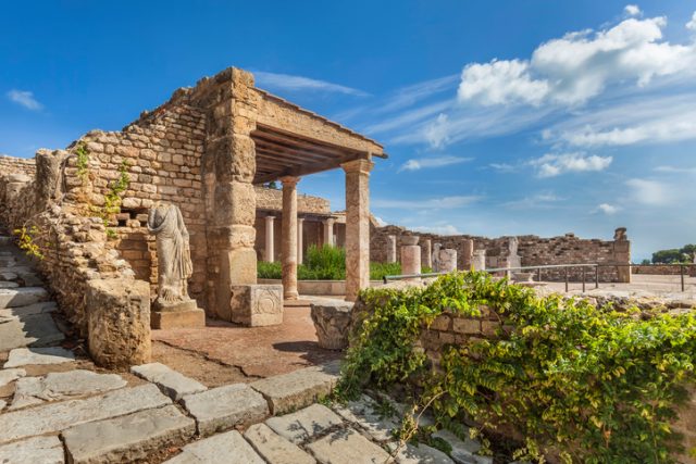 Ruins of Roman villa in Carthage, UNESCO World Heritage Site, Tunisia