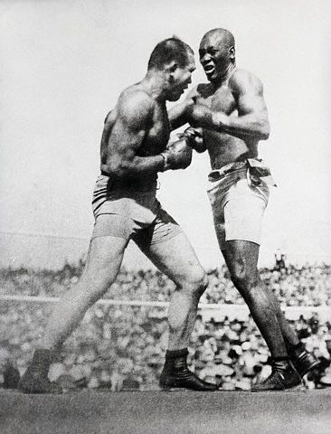 James J. Jeffries fights Johnson in 1910