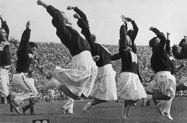 Cheerleaders at the University of Wisconsin–Madison in 1948