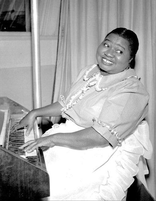 Photo of Hattie McDaniel as Beulah from the radio program of the same name (1951).