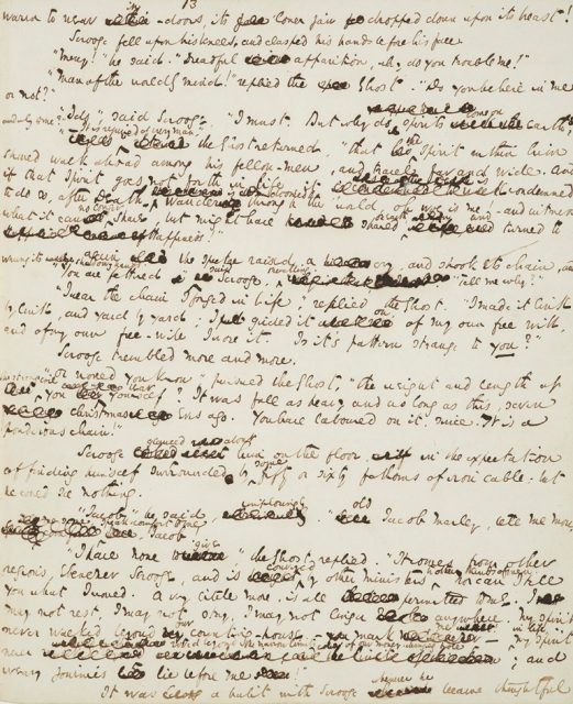 “A Christmas Carol” original manuscript, purchased by J. P. Morgan in 1897.   Author: Courtesy of the Morgan Library