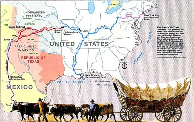 Map of the Santa Fe Trail