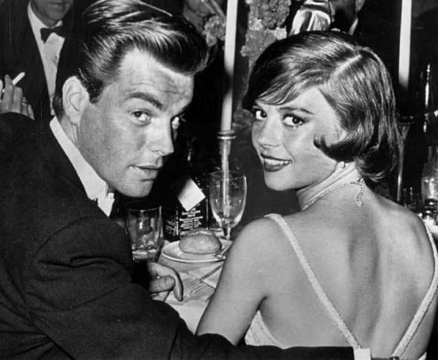 Wood with husband Robert Wagner in 1960