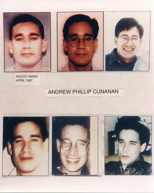 Andrew Cunanan’s FBI photos when he was placed on the Ten Most Wanted Fugitives list.