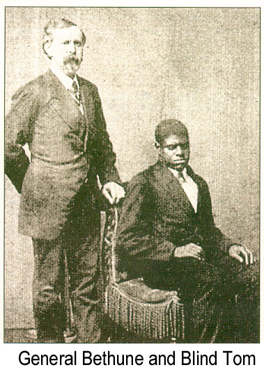 Pianist “Blind Tom” Thomas Wiggins and his owner General Bethune († 1884)