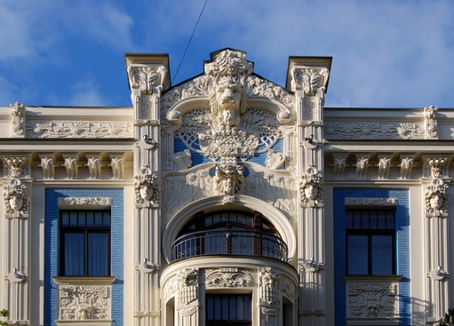 Stunning Art Nouveau architecture in Riga, Alberta street. Architect: Mikhail Eisenstein