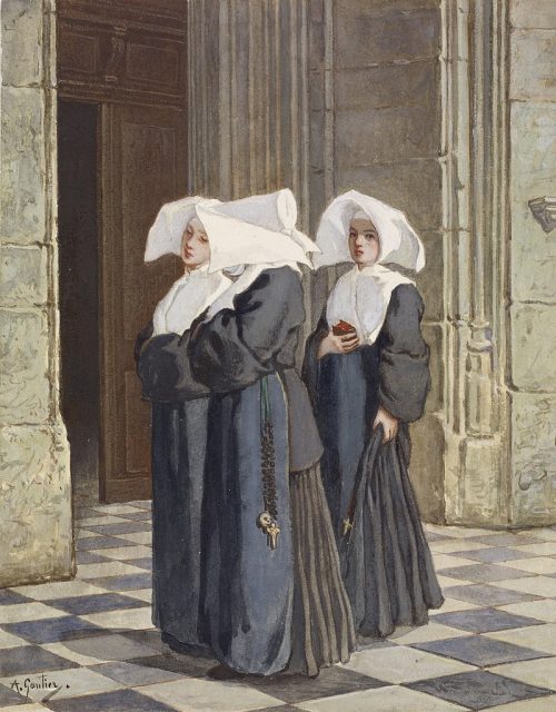 Armand Gautier – Three Nuns in the Portal of a Church – Walters