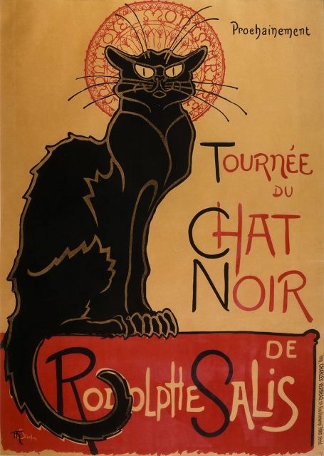 Poster by Theophile-Alexandre Steinlen for the cabaret Le Chat noir (1896)