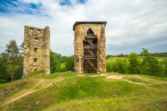 Old castle ruins in Vastseliina