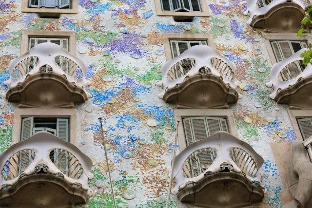 Gaudi’s Casa Batllo along the Passeig de Gracia