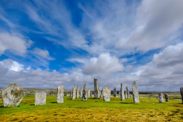 The Callanish Standing Stones, erected in the late Neolithic era on the west coast of Lewis in the Outer Hebrides – Scotland