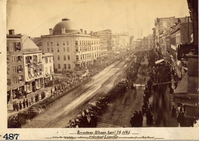 Broadway Blvd, Albany New York. April 26, 1865