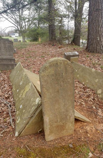 Comb or tent graves, like these in a cemetery near the Putnam-Jackson county line in Tennessee, are an unusual regional burial custom. Photo Credit: Terri Likens