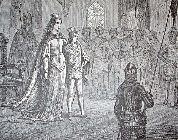 Eric of Pomerania with Margaret I of Denmark at his coronation.