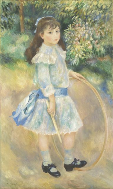 Girl with a Hoop by Pierre-Auguste Renoir, (1885)
