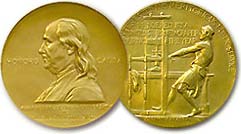 The Pulitzer Prize gold medal award