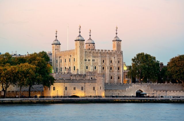 London Tower at Thames River water front