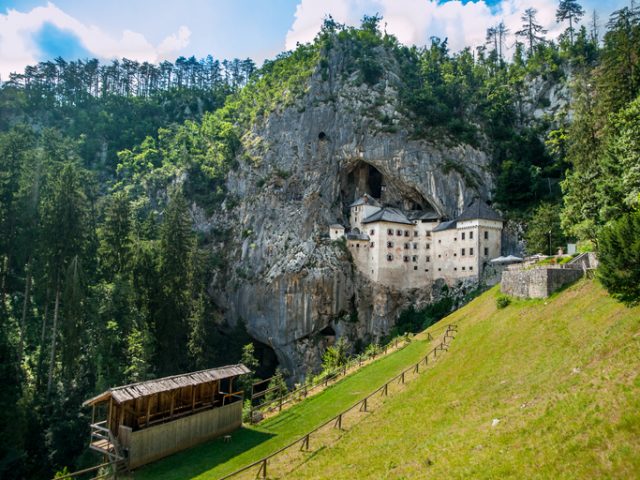 Predjama Castle built in the cave, Slovenia