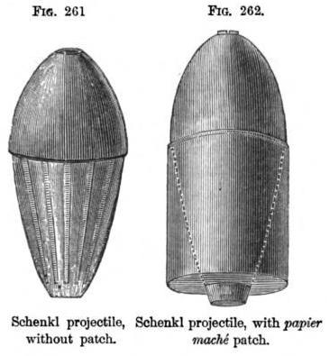 The Schenkl projectile, used in the American Civil War, used a papier-mâché sabot