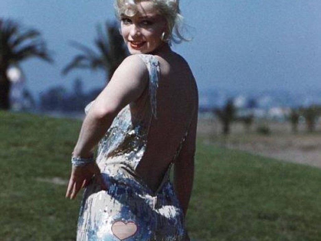 Marilyn Striking A Pose On Set