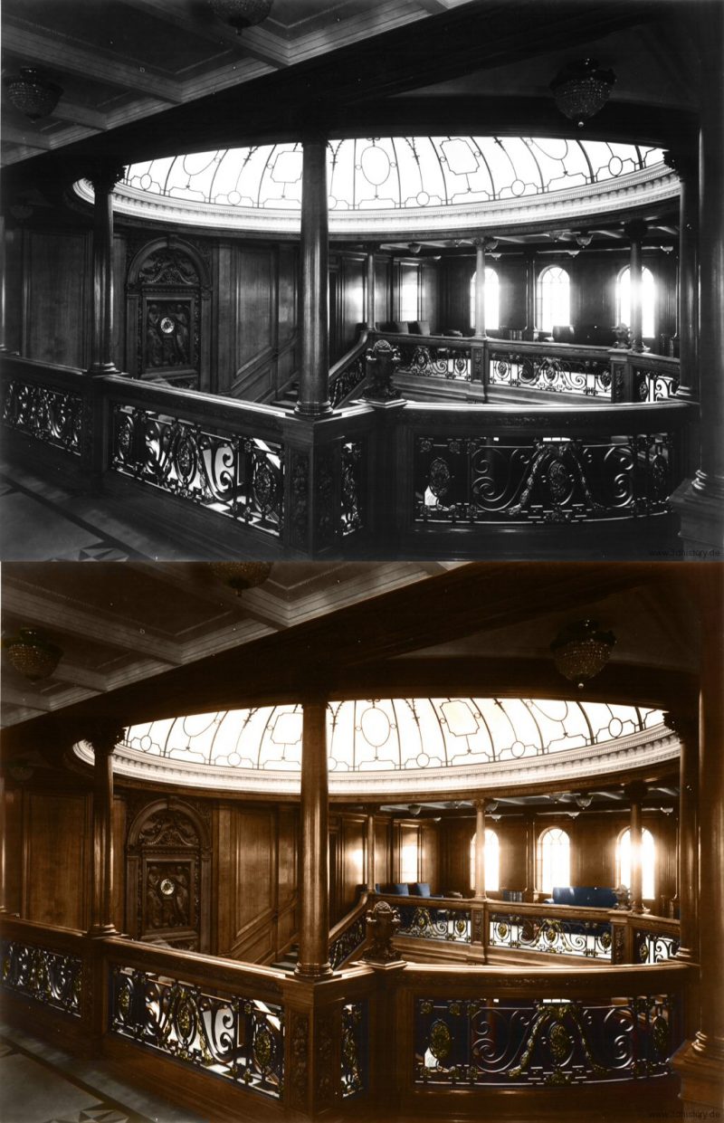 The Titanic Ship of Dreams in colorized images
