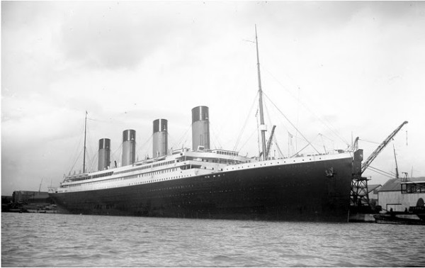 Titanic departing Southampton on 10 April 1912. source