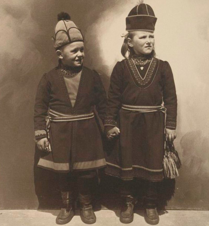 The incredible images, such as this one of two Lapland children, serve as a historic tapestry of America's diverse beginnings 