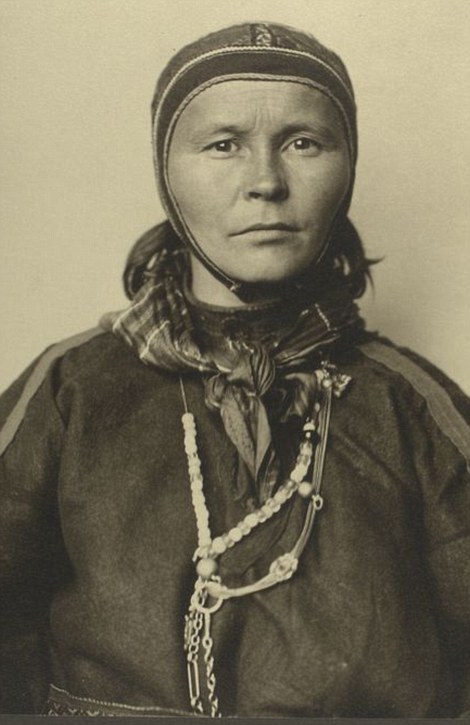 The pictures, such as this Lapland woman, were also hung on the walls of the headquarters of the Federal Immigration Service in Manhattan 