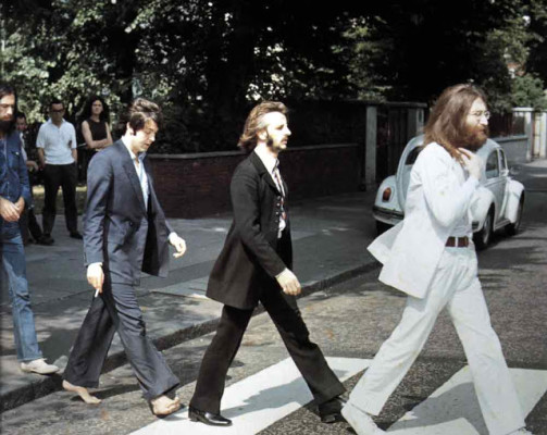 The Beatles crossing Abbey Road, 8 August 1969. source