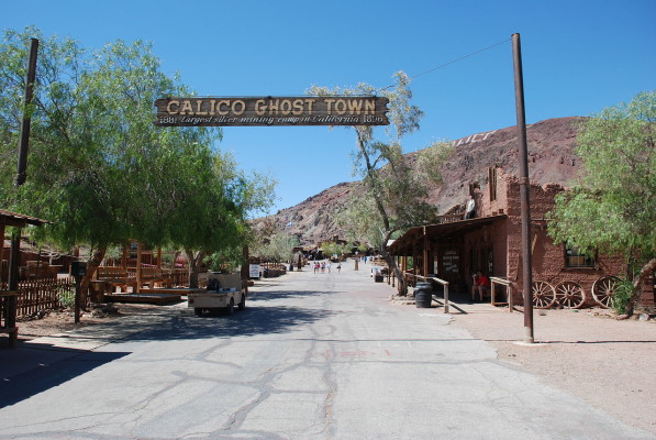 Entrance to Calico Ghost Town — an open air museum and park, in the Mojave Desert, California. source