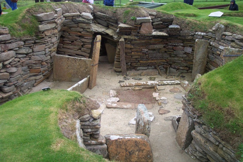 Excavated dwellings at Skara Brae