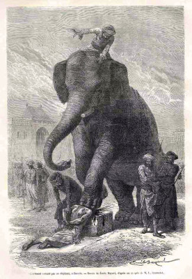 Louis Rousselet described this execution in Le Tour du Monde in 1868.Source