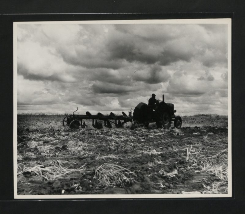Tractor cultivation on alienated land, Galappo development scheme, Northern Province. 1960s
