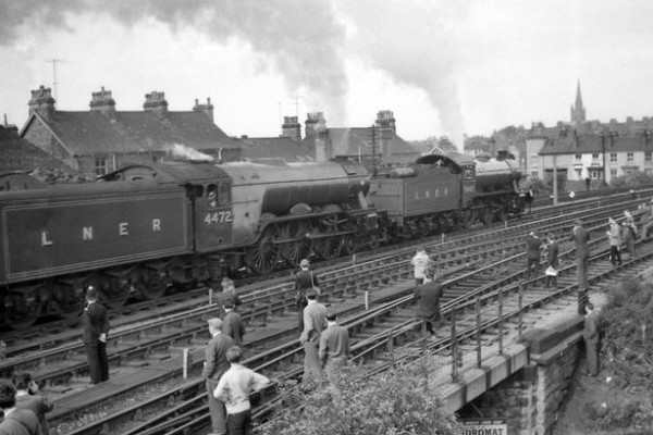 Trainspotters in Harrogate, 1964 SWNS